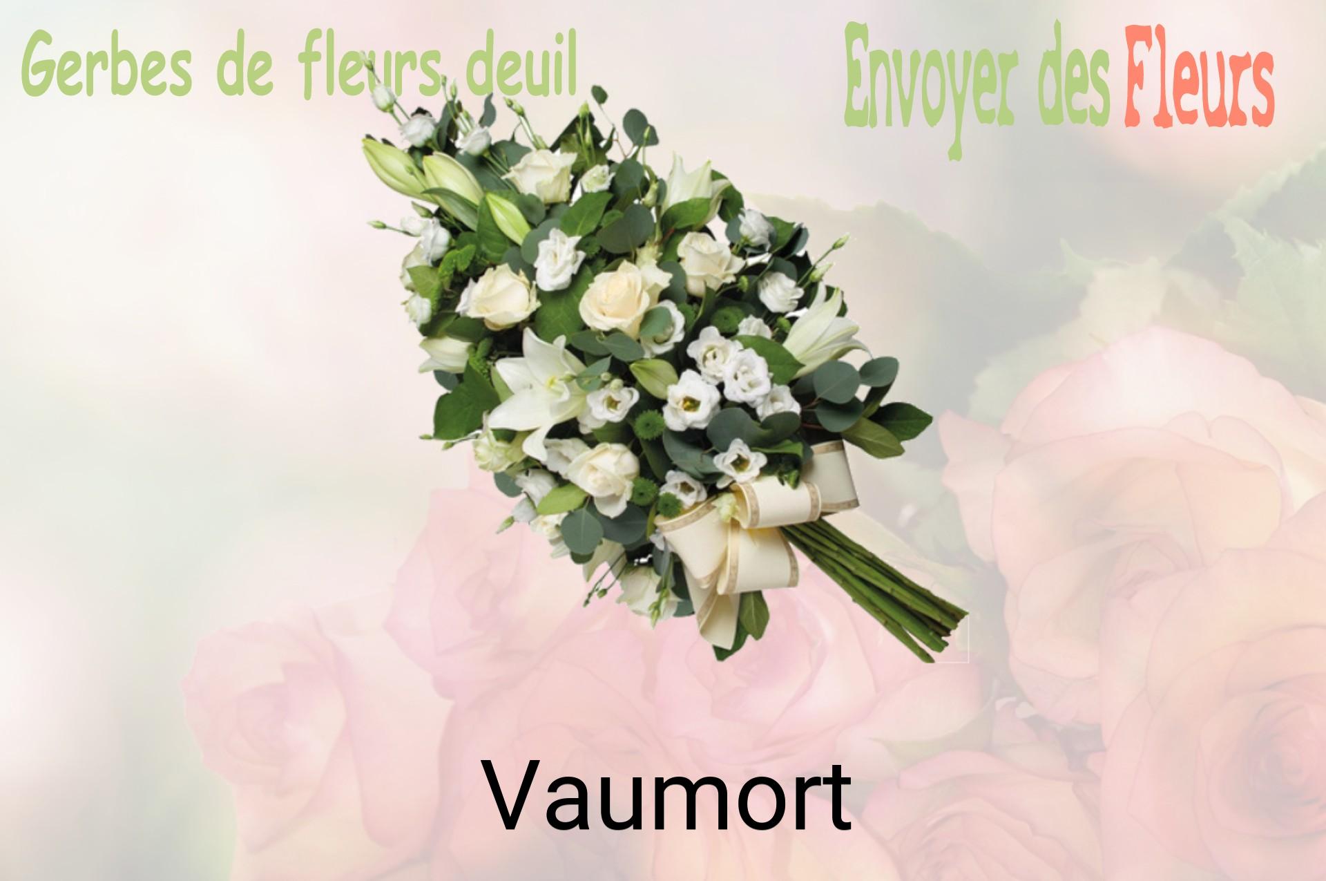 Gerbe de fleurs de deuil livrée à Vaumort